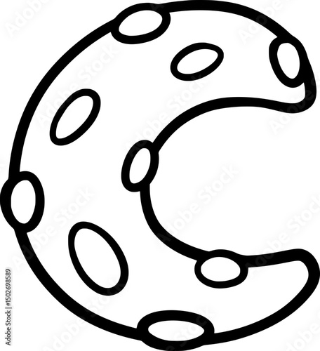 Crescent Moon Space Doodle