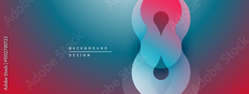 Abstract design features overlapping circles, gradient colors. Modern aesthetic, suitable for backgrounds, presentations. Smooth transitions visible.