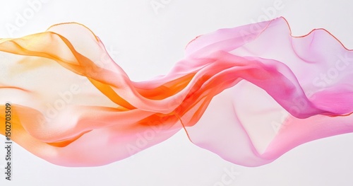Flowing, colorful fabric