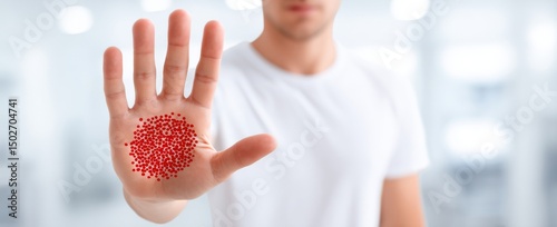 Hand foot and mouth disease, also known as HFMD, is a viral infection that affects the hands and feet photo
