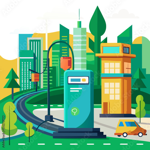 vector illustration of a city