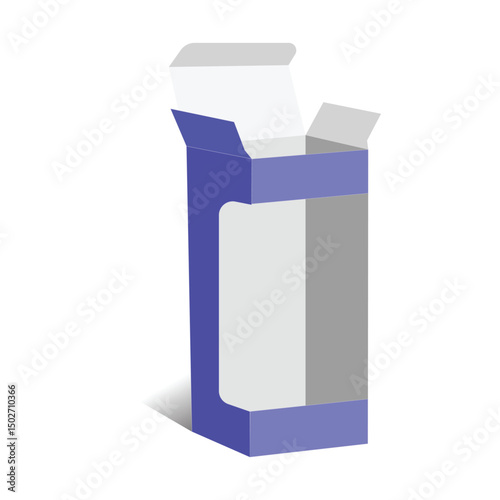 Display auto lock box 3D template, vector file