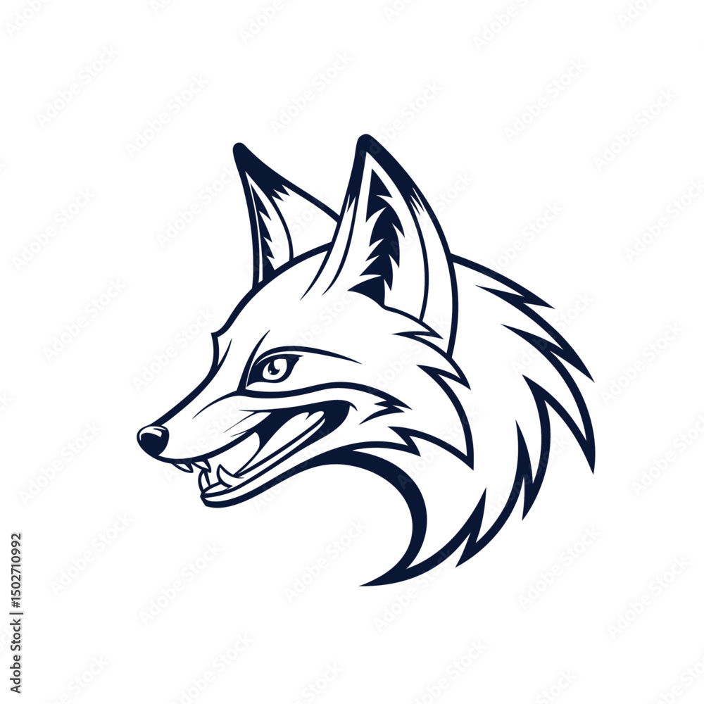 Obraz premium Fox face logo