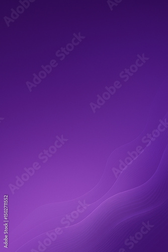 Minimal dark purple background with flowing curved lines waves in the bottom corner
