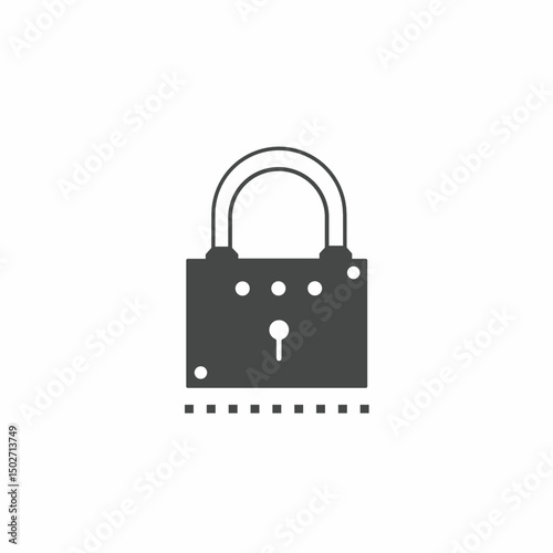 Free Download Vector icon template. Black and white padlock icon design. Stock vector template. - GFXLoad