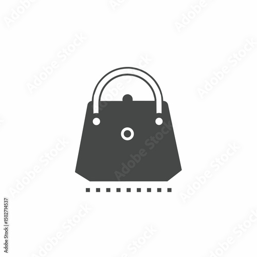 Vector icon template. Black and white bag icon design. Stock vector template.