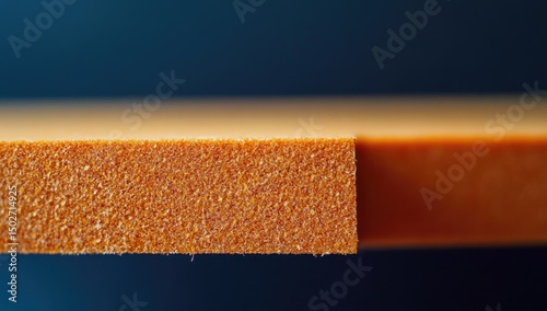 Close-up of orange foam material