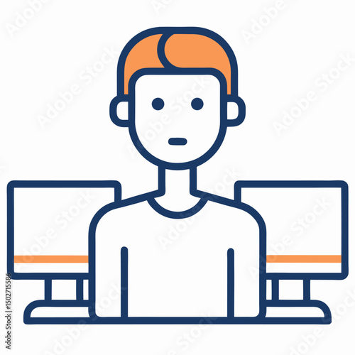 Freelancer with dual monitor setup – pro-level design