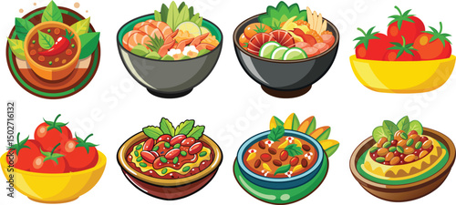 Assortment of fresh colorful organic vegetables on wooden pine table, healthy food background, top view, selective focus
