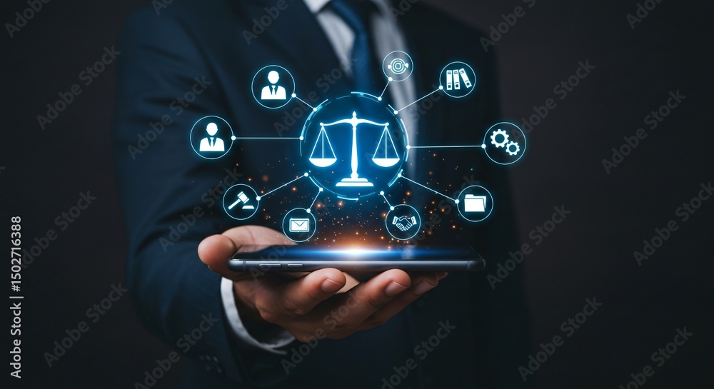 Fototapeta premium Digital Law Modern Legal Tech Solutions and Services