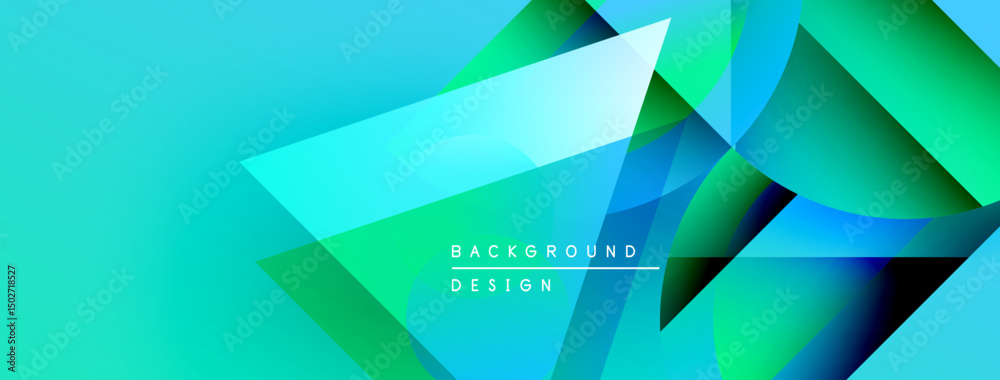 Abstract geometric shapes overlap, creating vibrant blue, green gradients. Modern design suggests digital art, background texture. Abstract geometric shapes overlap, creating vibrant blue, green gradients. Modern design suggests digital art, background texture.