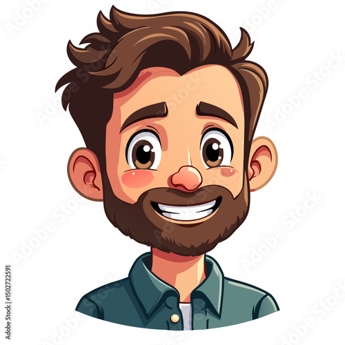 Happy cartoon father