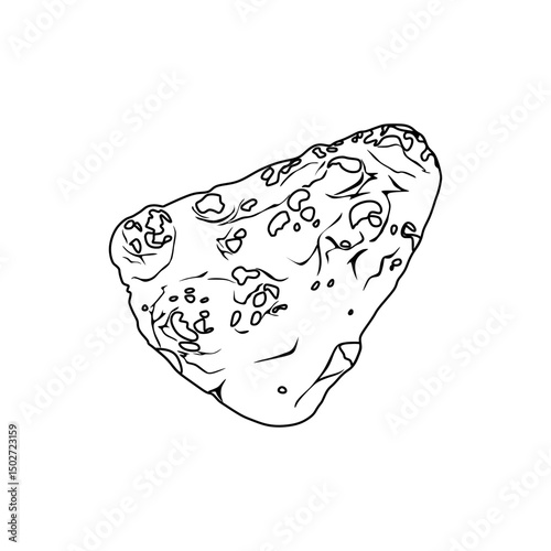 Naan Indian food vector illustration in outline icon styles. Traditional flatbread design for culinary, restaurant, and food-related graphic projects.