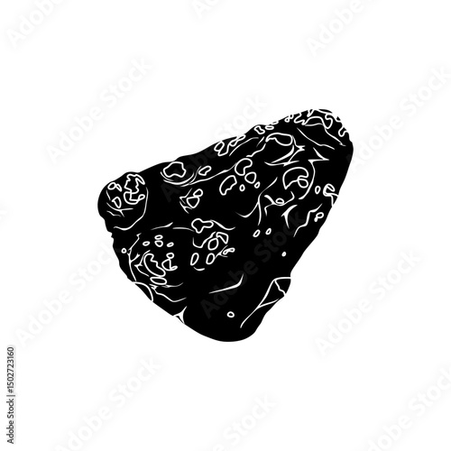 Naan Indian food vector illustration in black fill icon styles. Traditional flatbread design for culinary, restaurant, and food-related graphic projects.