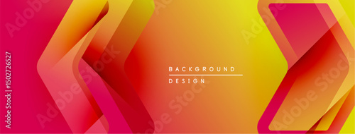 Abstract gradient background. Vibrant colors blend smoothly, creating dynamic shapes. Modern design suitable for banners, presentations.
