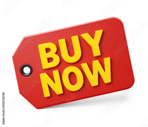 buy now sale tag on a white background
