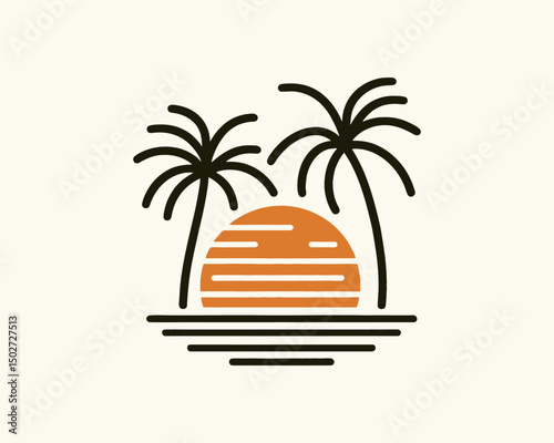 tropical island with palm trees