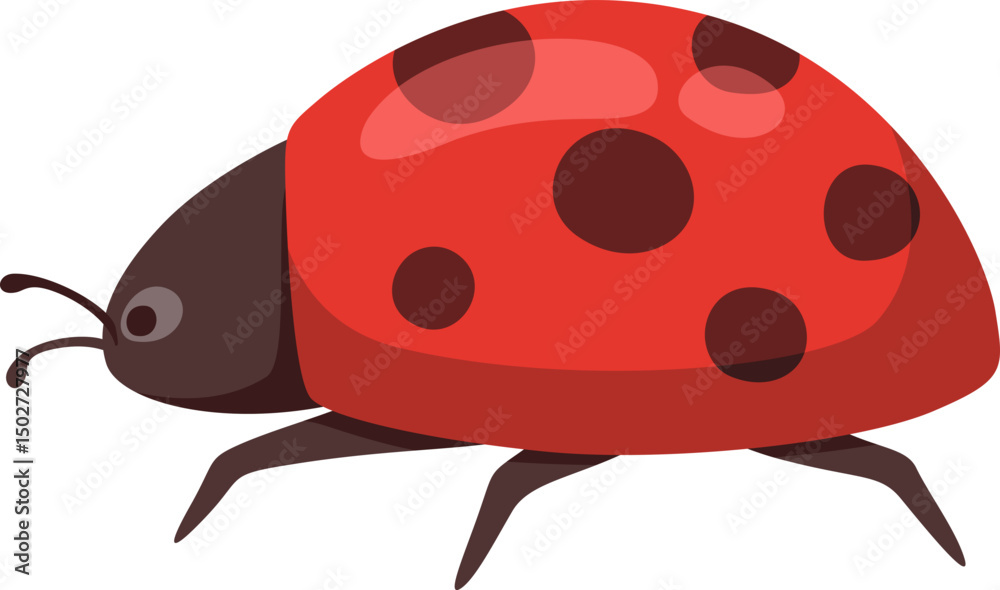 Obraz premium Ladybug Cartoon Illustration