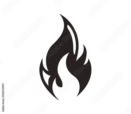 Fire flame logo vector illustration design template. Fire flame icon