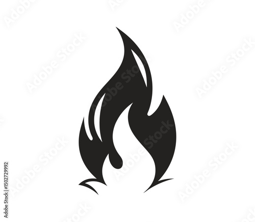 Fire flame logo vector illustration design template. Fire flame icon