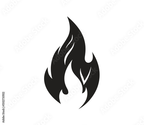 Fire flame logo vector illustration design template. Fire flame icon