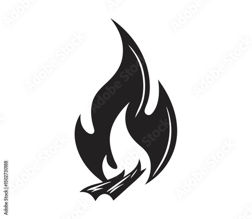 Fire flame logo vector illustration design template. Fire flame icon
