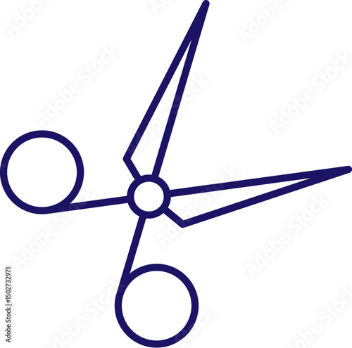 Scissors Outline Symbol for Graphic and Web Design, Apps, Adverts, Various Cards