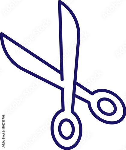 Scissors Minimalistic Symbol for Web and Graphic Design, Apps, Banners, Social Network and Cards