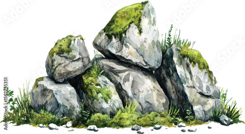 Calm Nature Rock Painting
