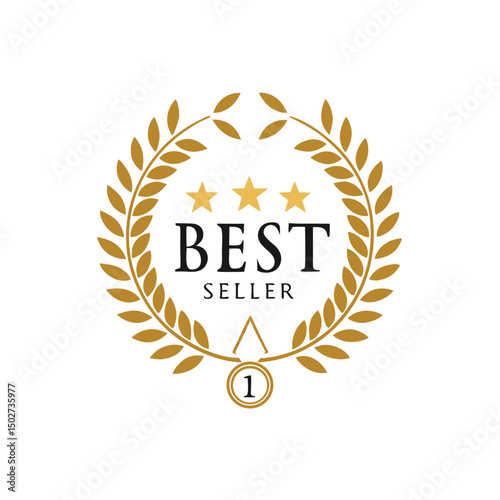 Best seller badge icon logo design template. vector Illustration