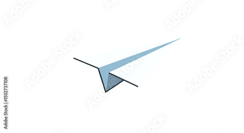 Simple Paper Airplane Vector Icon Flat Design for Communication