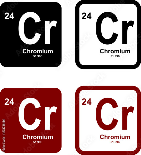 Chromium icon set. vector template illustration for web design