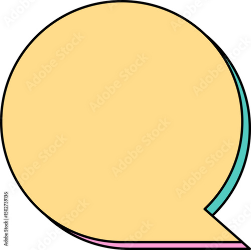 Retro Memphis Speech Bubble