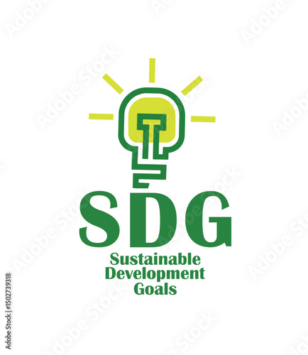 Sustainable Development Goals sign on white background	