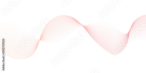 Energy abstract smooth pink frequency isolated element creative blend curve flow line technology modern white web banner vector beautiful waveform light music energy design.	
