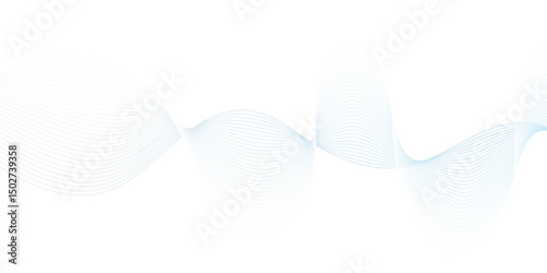 Energy abstract smooth blue frequency isolated element creative blend curve flow line technology modern white web banner vector beautiful waveform light music energy design.	
