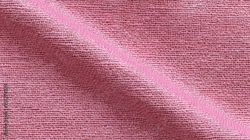 Close-up of Pink Textile Fabric with Visible Weave Texture and Soft Shadows photo