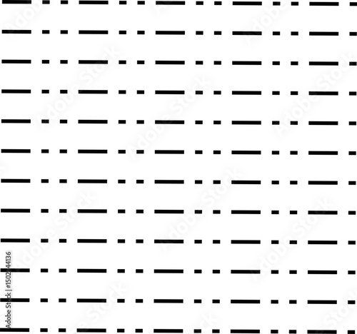 Abstract geometric pattern with alternating dashed lines arranged in a grid layout on a white background. Ideal for modern digital design, textiles, backgrounds, and high-tech or minimalistic themes.