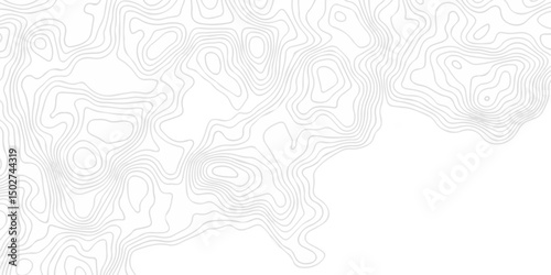 Abstract minimal The patter discovery vector topo map creative discovery White wave grid stripe line map topography. vector geographic contour mounted map background.	