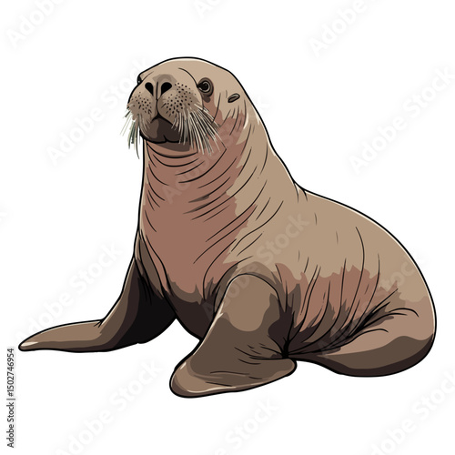 sea ​​lion, animal, vector, transparent background, sea, mammal, wildlife, ocean, sealion, isolated, nature, marine, beach, zoo, fauna, pattern