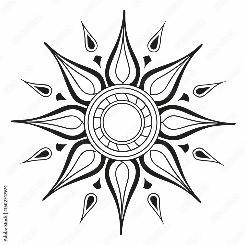 Naklejka premium abstract floral ornament