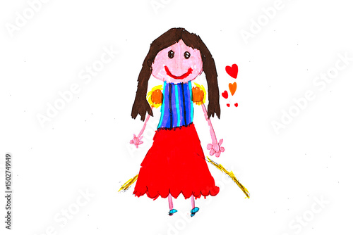 the flamenco dancer with a beautiful bright red skirt