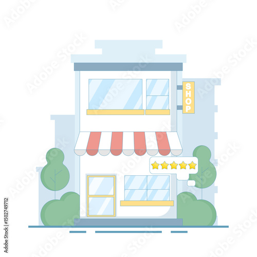 The concept of 5 Star Rated Store signifies that the store is the best store. trust to use the service again, customer satisfaction that gives 5 star rating feedback, Shopping with 5 Stars.