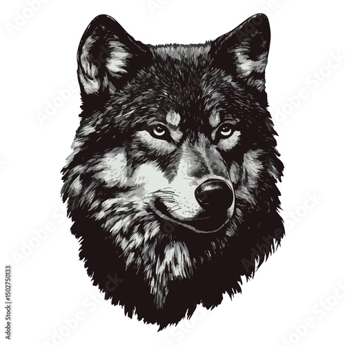 wolf, animal, vector, transparent background, isolated, canine, cute, breed, pet, predator, wildlife, nature, canis, carnivore, mammal, zoo, wild