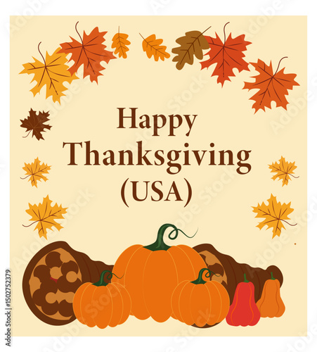 Happy Thanksgiving (USA) Illustration Set-03