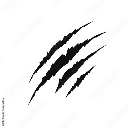 Claws scratches icon isolated on white background, Claw sign vector Illustration