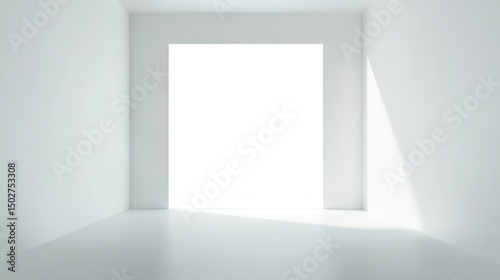 Wallpaper Mural Bright Minimalist White Room Interior Design Mockup Torontodigital.ca