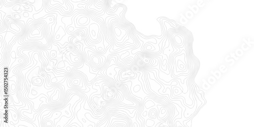 Abstract background vector. Abstract topographic contours map background. Abstract white pattern topography vector background. Black and white topography contour line map isolated on white background.