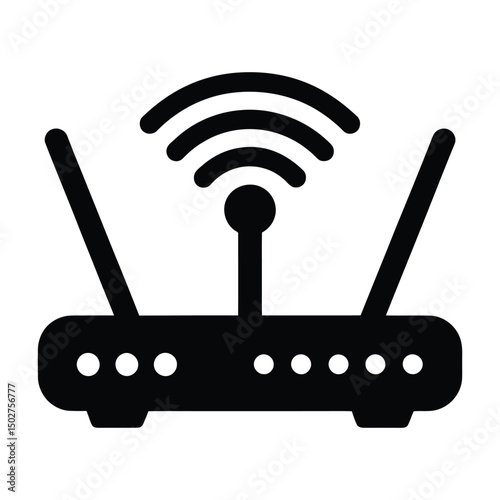 Wi-Fi Icon Router vector Art & Illustration