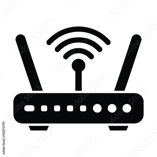Wi-Fi Icon Router vector Art & Illustration